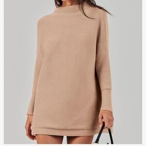 ANRABESS Women's L Oversized Casual Loose Sweater Turtleneck Long Sleeve